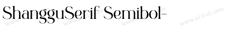 ShangguSerif Semibol字体转换
